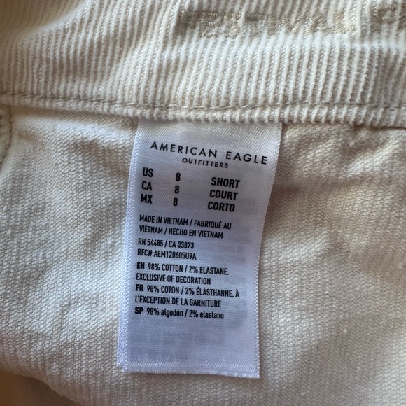 American Eagle Festival Flares Cream Corduroy - Picture 6 of 6